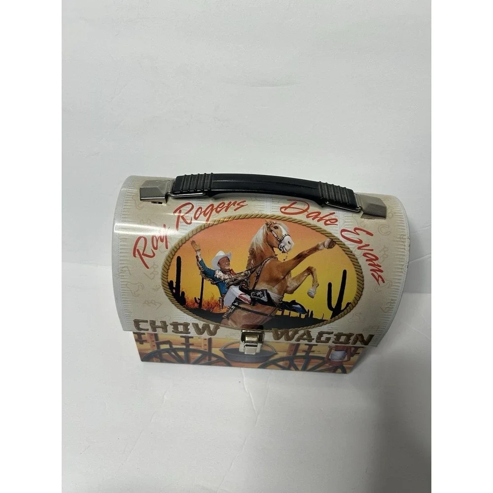 Roy Rogers Dale Evans Chow Wagon Metal Lunch Box Treasure Chest Nostalgia
